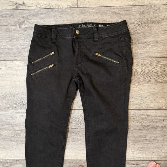 Miss Me Jeans Select Standard Skinny Stretch Pant Size 29 Black 27" Inseam Modal - Picture 2 of 11